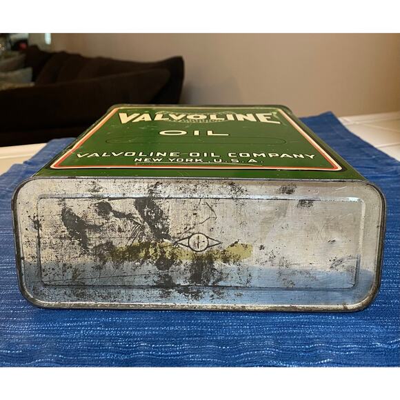 Vintage Valvoline Oil 1 US Gallon Metal Can Advertising Thin Flat One 45B - Picture 6 of 6